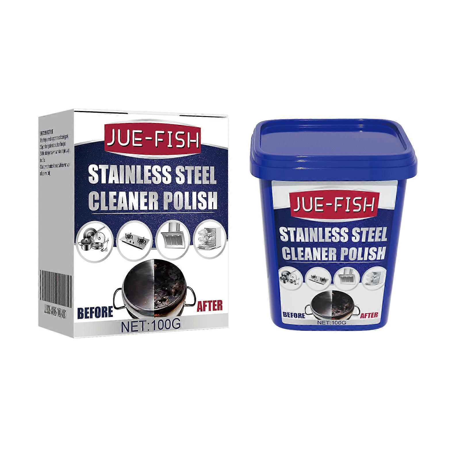 Καθαριστική πάστα από ανοξείδωτο ατσάλι, πάστα απολύμανσης κουζίνας, καθαριστική πάτας για σκουριά, μαύρο καθαριστικό βρωμιάς, 100 γρ., σε κουτί