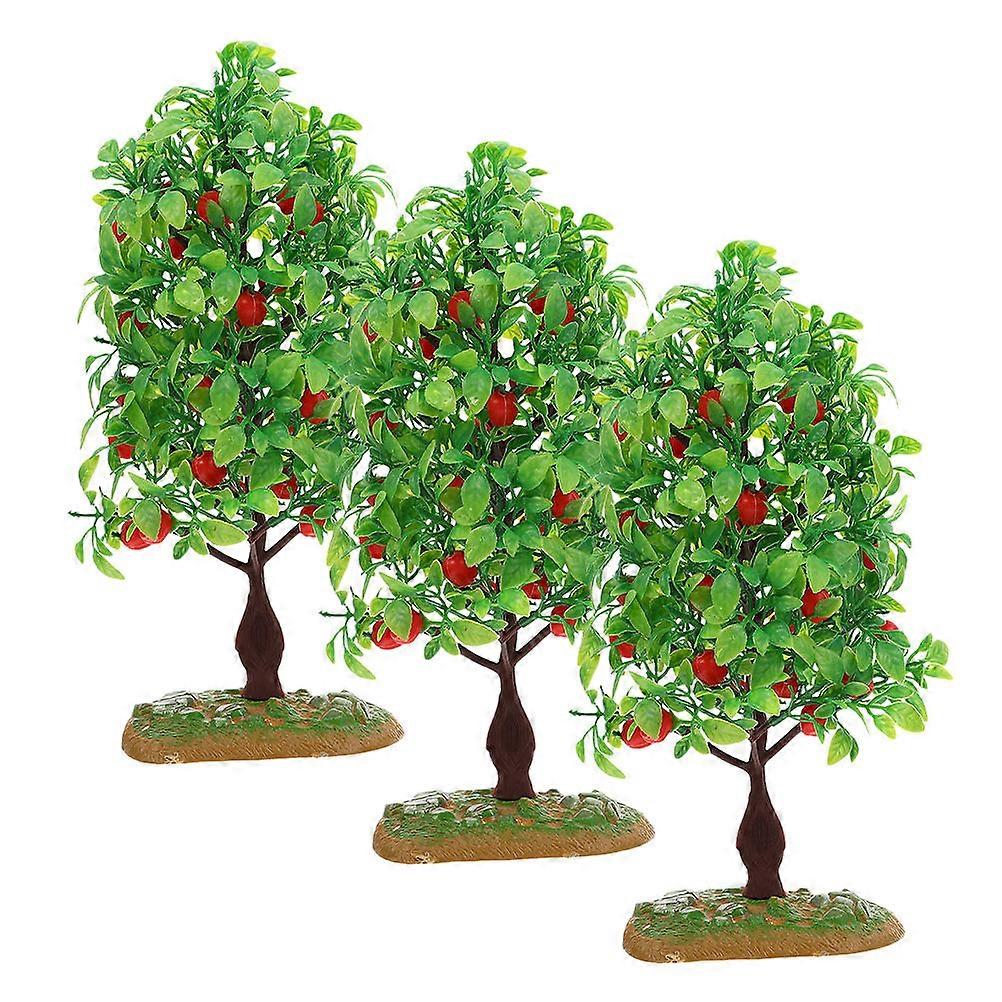 Realistic Simulation Trees 6Pcs Miniature Artificial Fruit Tree Models