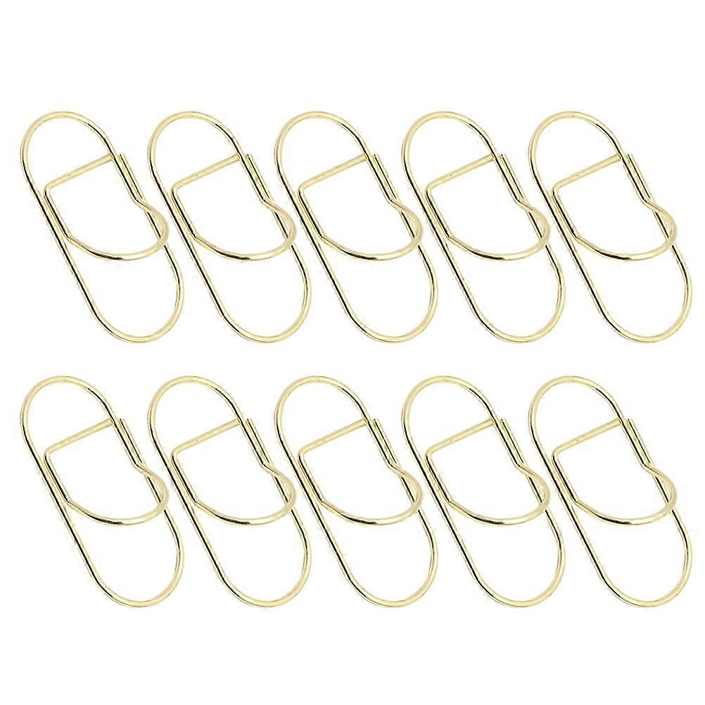 Notebook Accessories 10Pcs Golden Iron Clip For Professionals Simple Design Paper Organization