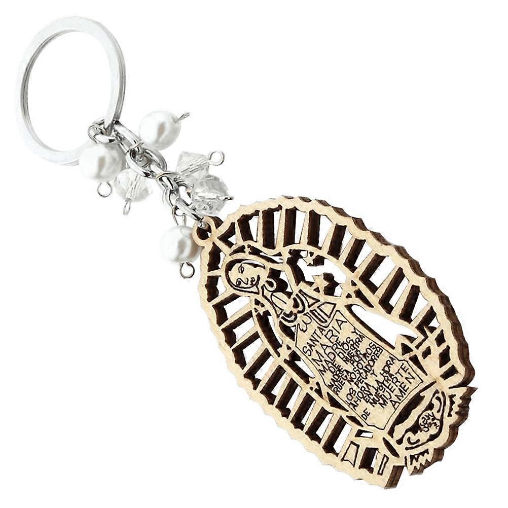 Religious Virgin Guadalupe Keychain for Baptism Decoration 4Pcs Pack