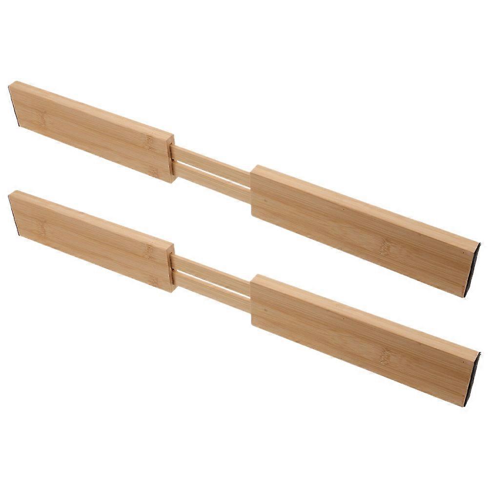 Drawer Divider Organizer For Kitchen Cabinet Light Yellow Bamboo Utensil Divider 6 Pcs Create Compartments