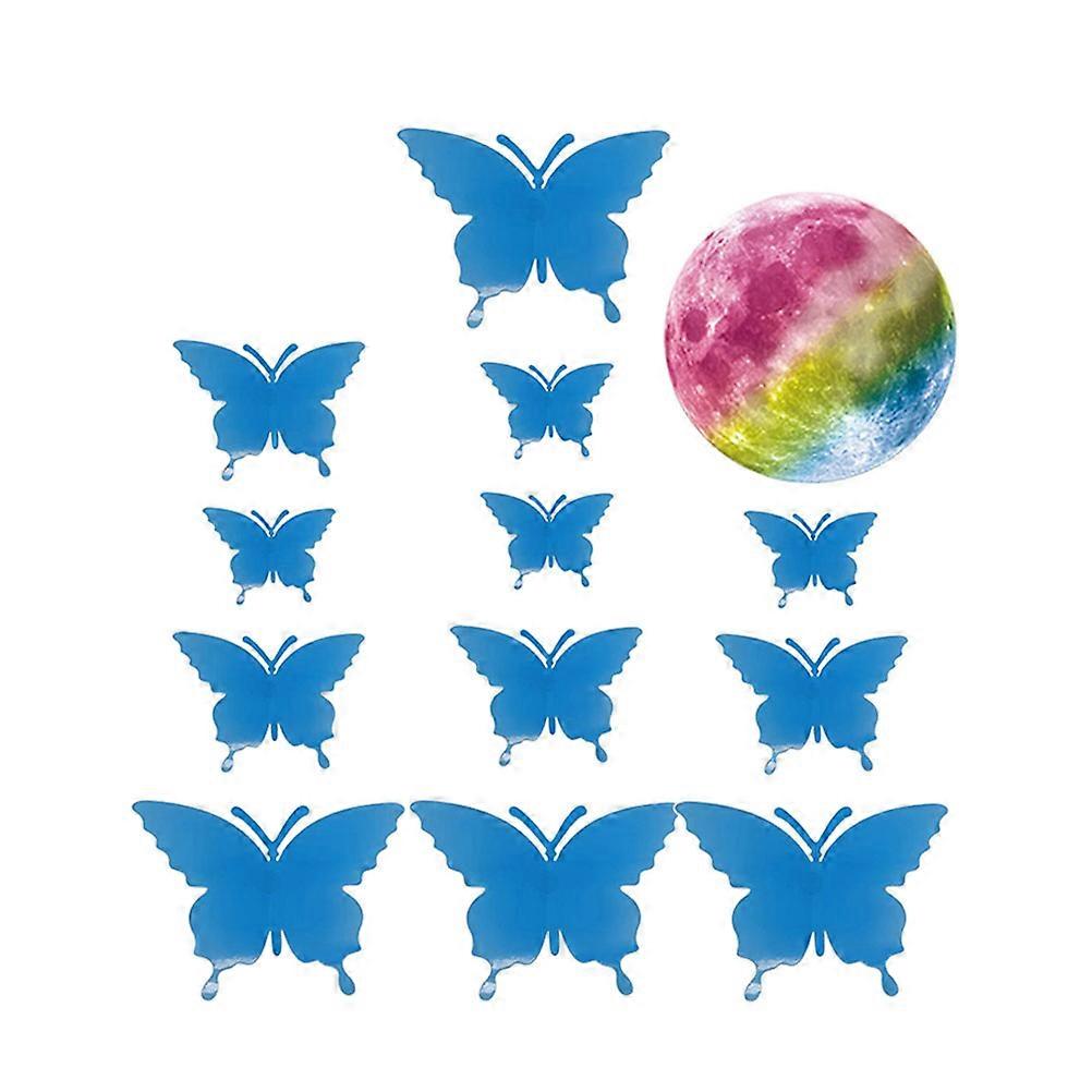 Luminous Butterflies Decal for Wall Decoration 5Sets Assorted Colors