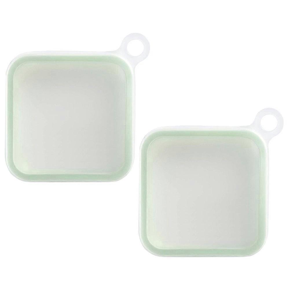 Bread Loaf Container Leakage-Proof Food Storage Square Shape 2Pcs