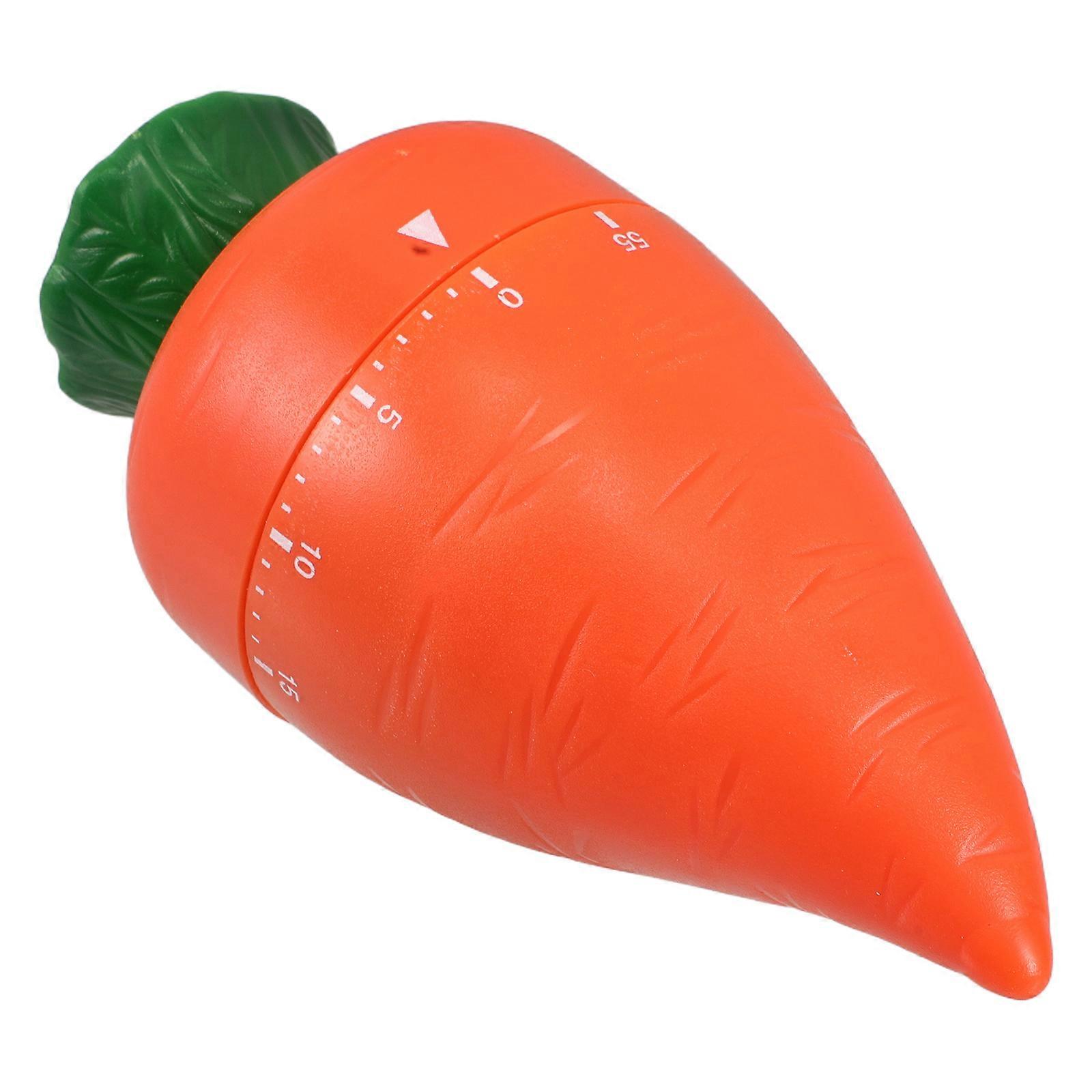 Mechanical Kitchen Timer Manual Countdown with Fun Cartoon Carrot 5Pcs