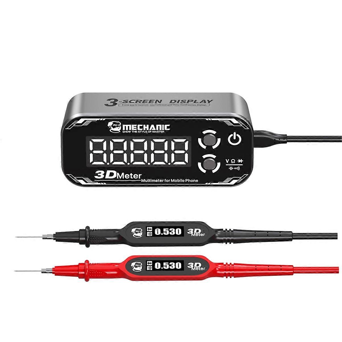 3D Meter Detective 3.0 Multimeter with Triple Display 3000mAh 4 Test Modes Digital Tester for Phone Repair Tool