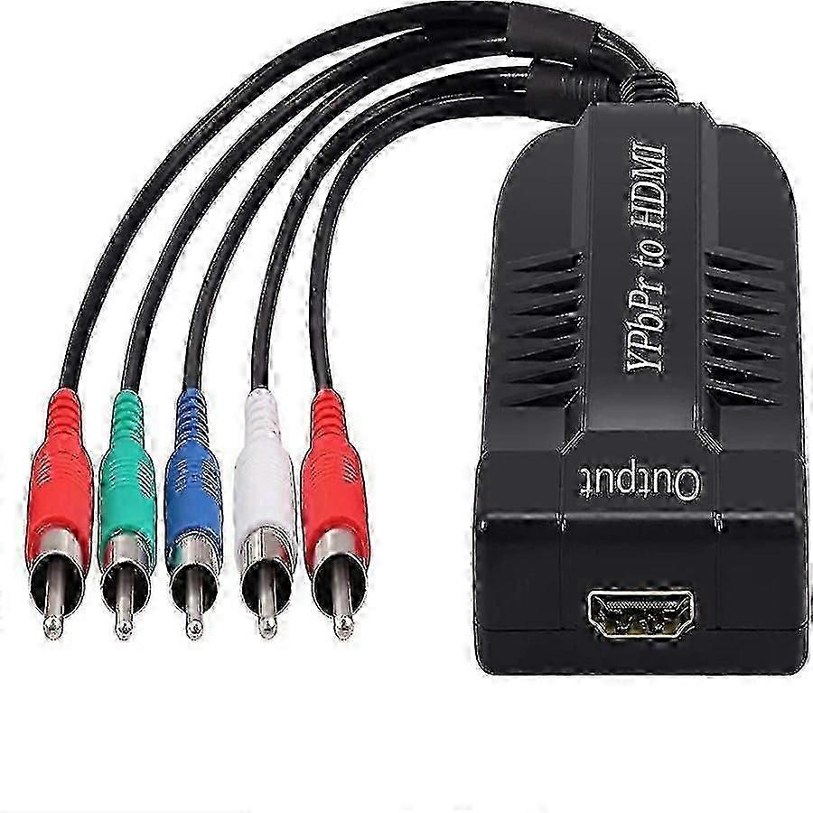 Component to HDMI Converter - YPbPr to HDMI Adapter with 1080P Support & Resolution Button