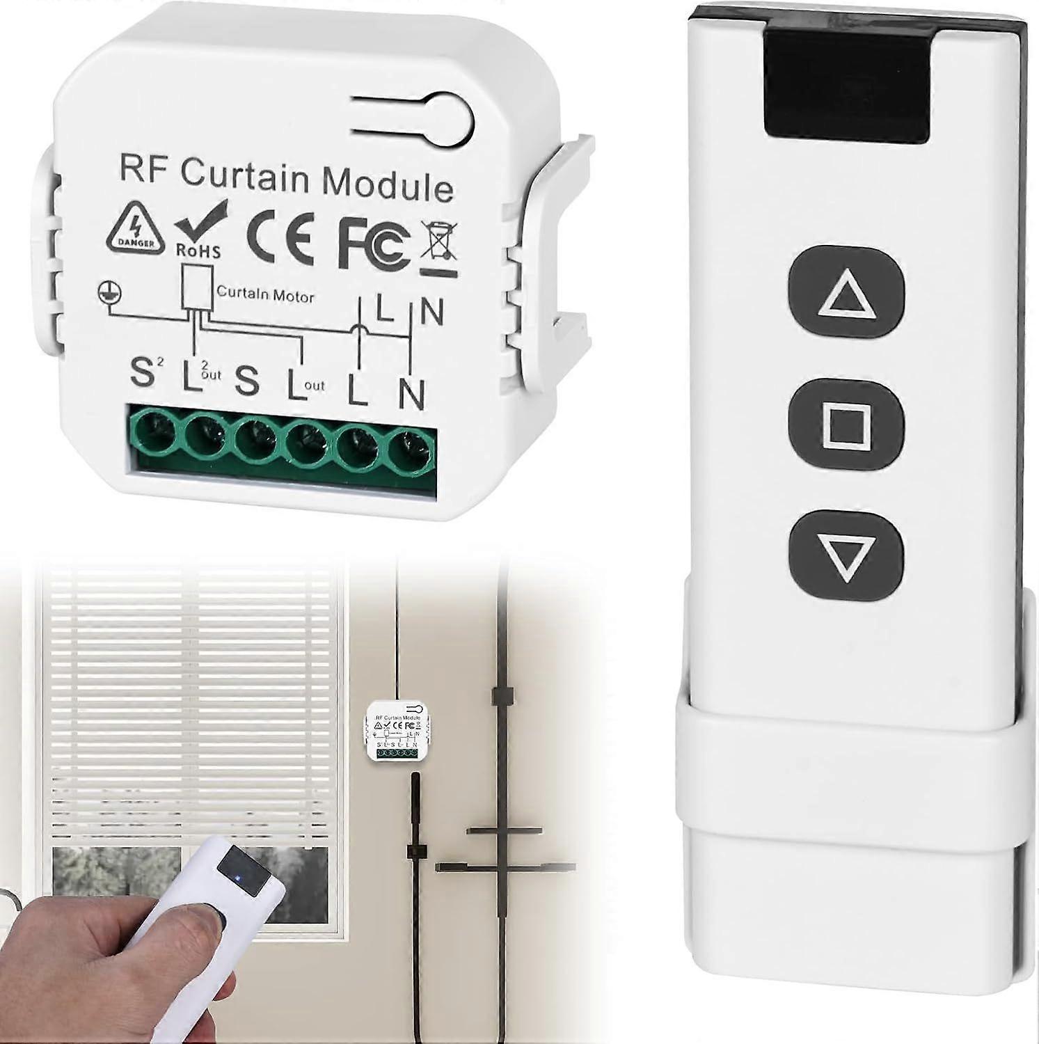 Wireless blind control, retrofit kit, wireless switch, wireless light switch, wireless blind control, 230V for blinds, shutters and awnings