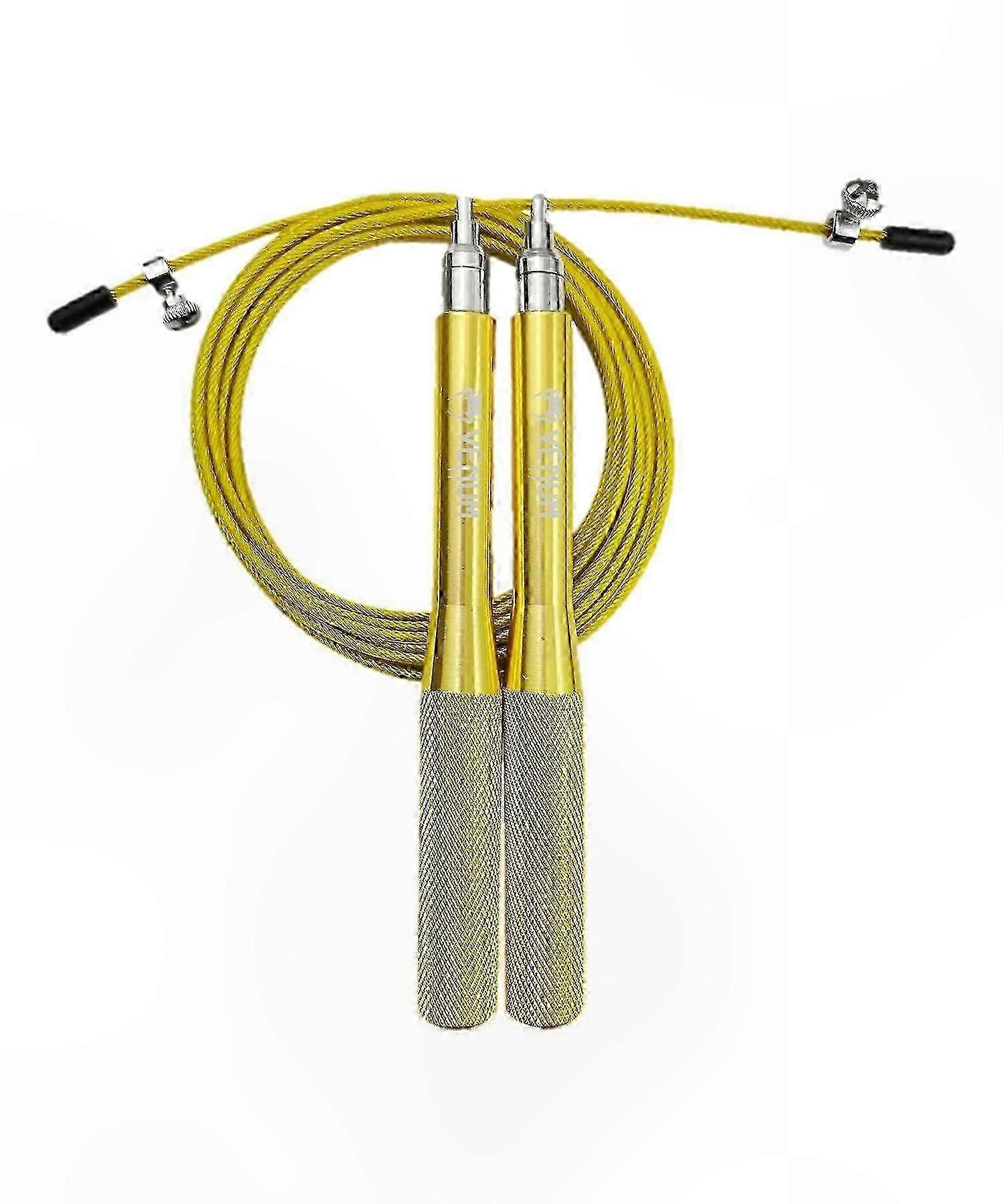 Gold Skipping Rope for Fitness and Exercise with Enhanced Durability and Smooth Rotation Speed Jump Rope for Adults and Kids Athletic Training