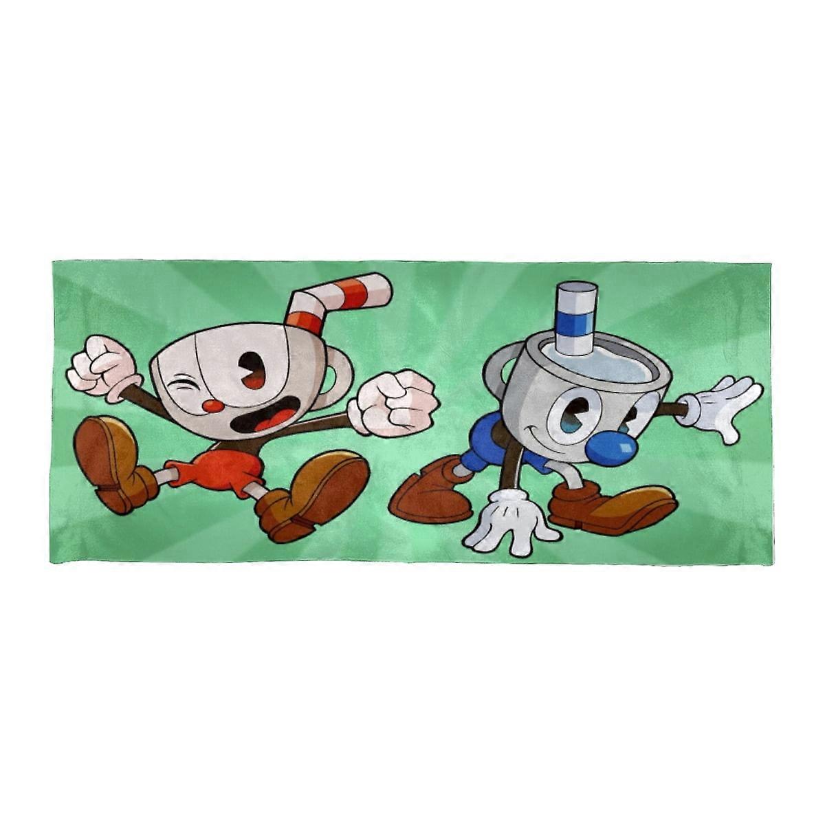 Cuphead Yoga mat is non-slip, light and easy to carry, healthy and environmentally friendly, can take parks, seaside, etc