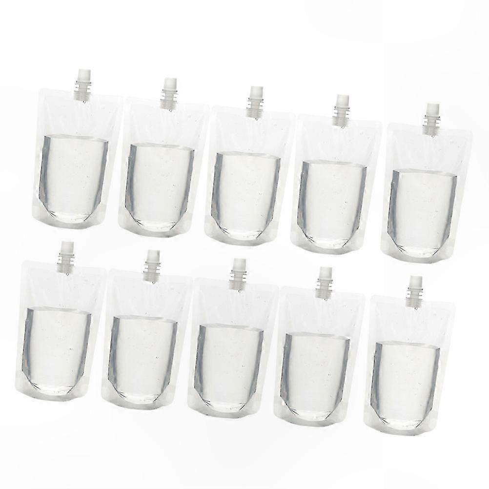 30 Pack Clear Liquid Containers Refillable Drink Bags with Spout for Travel Sports Outdoor Activities Events Portable Hydration Solution