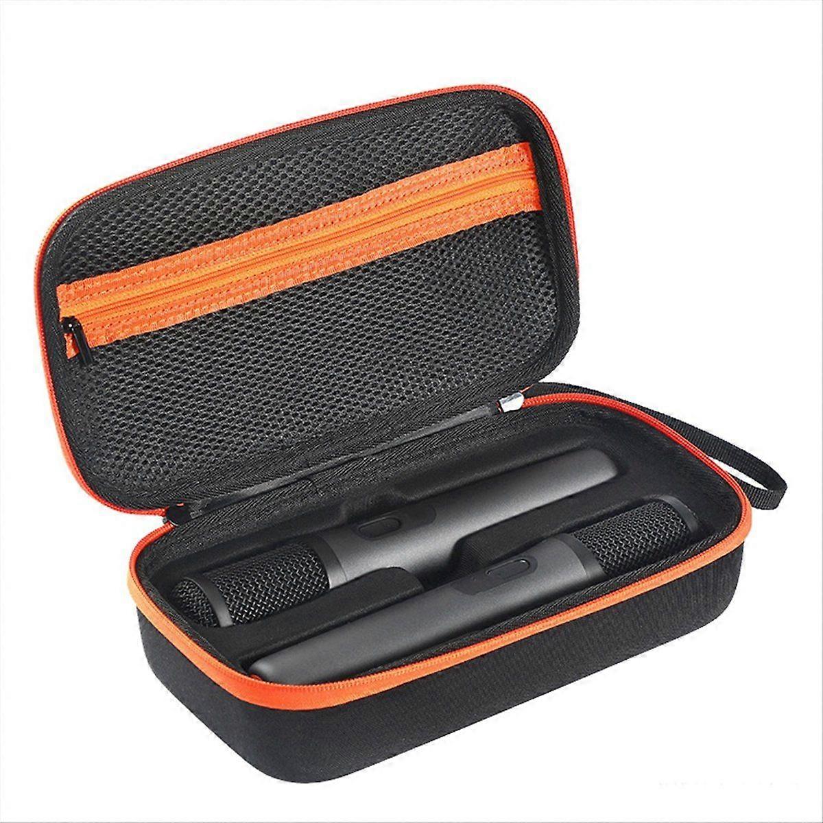 For JBL PartyBox Microphone Storage Bag Shockproof EVA Hard Case with Lanyard Anti-Scratch Organizer Box Bag for JBL