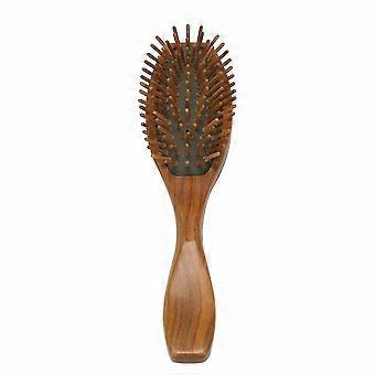 Natural Sandalwood Hair Brush Handmade Wooden Detangling Massage Comb with Gift Box