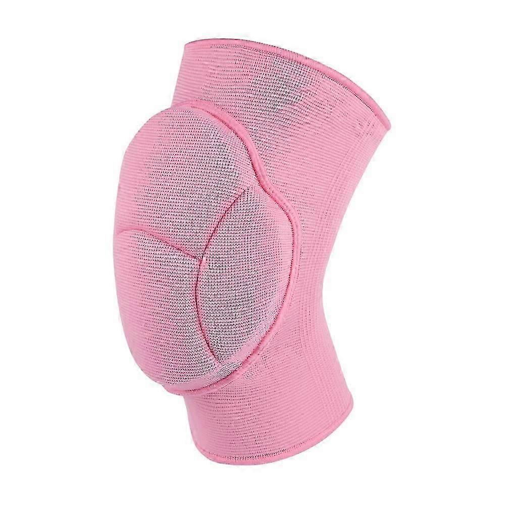 1 زوج وسادات الركبة الرياضية ، حشوة إسفنجية سميكة ، كرة قدم ، كرة طائرة ، وردي ، متوسط