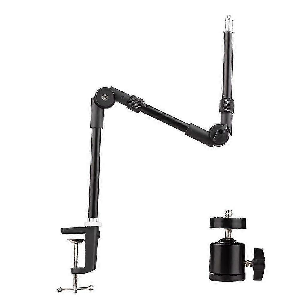 1/4 ST-01 Bracket Flexible Foldable Desk Mount Stand Ballhead Adapter for Fill Light LED Ring Light