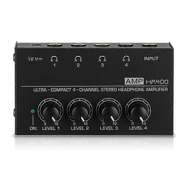 HA400 Mini Amplifier Headphone Amplifier 4 Channels Ultra-Compact Stereo Audio Amplifier Earphone Am