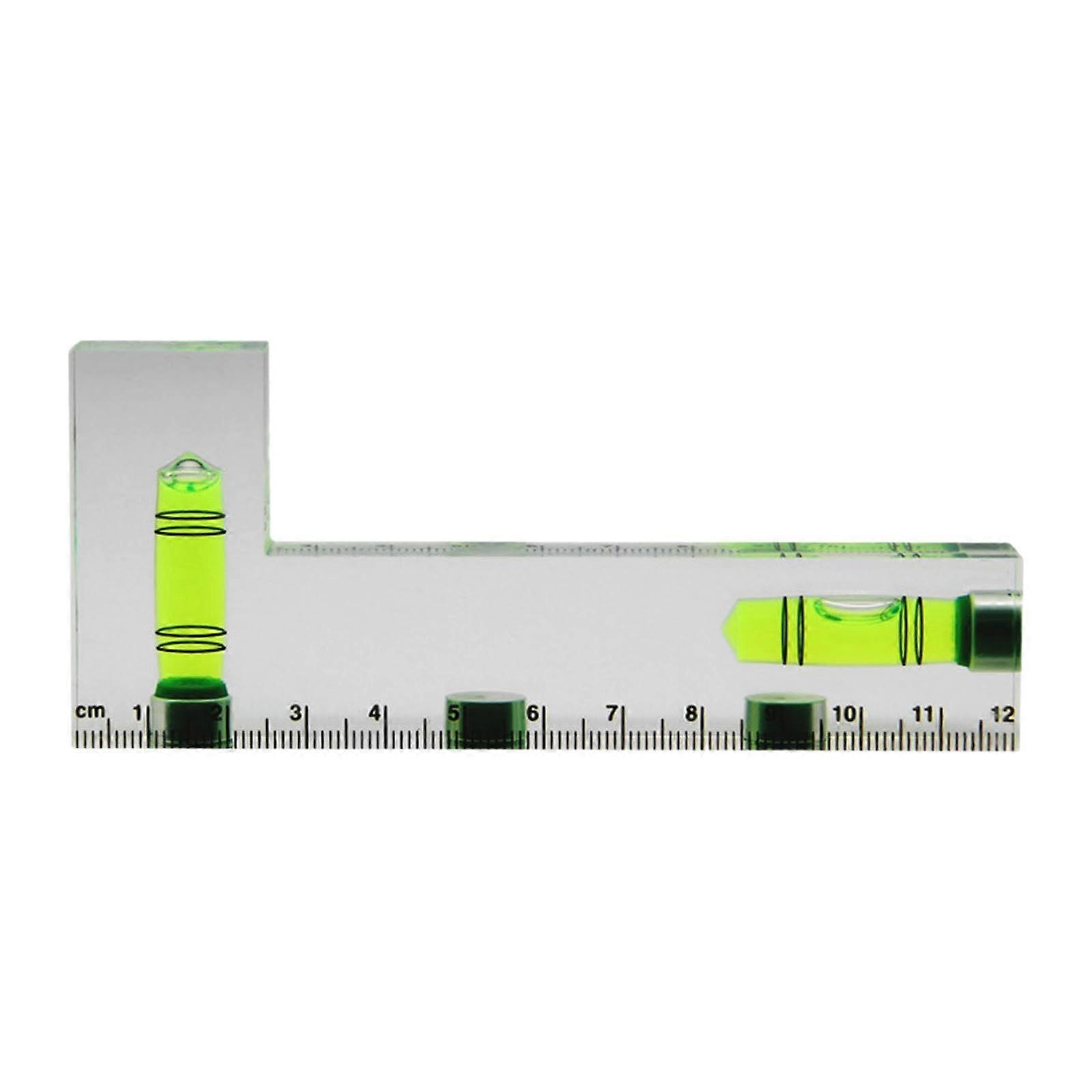 LShaped Bubble Level Ruler 90Degree For Turntables Office Desktops Cameras