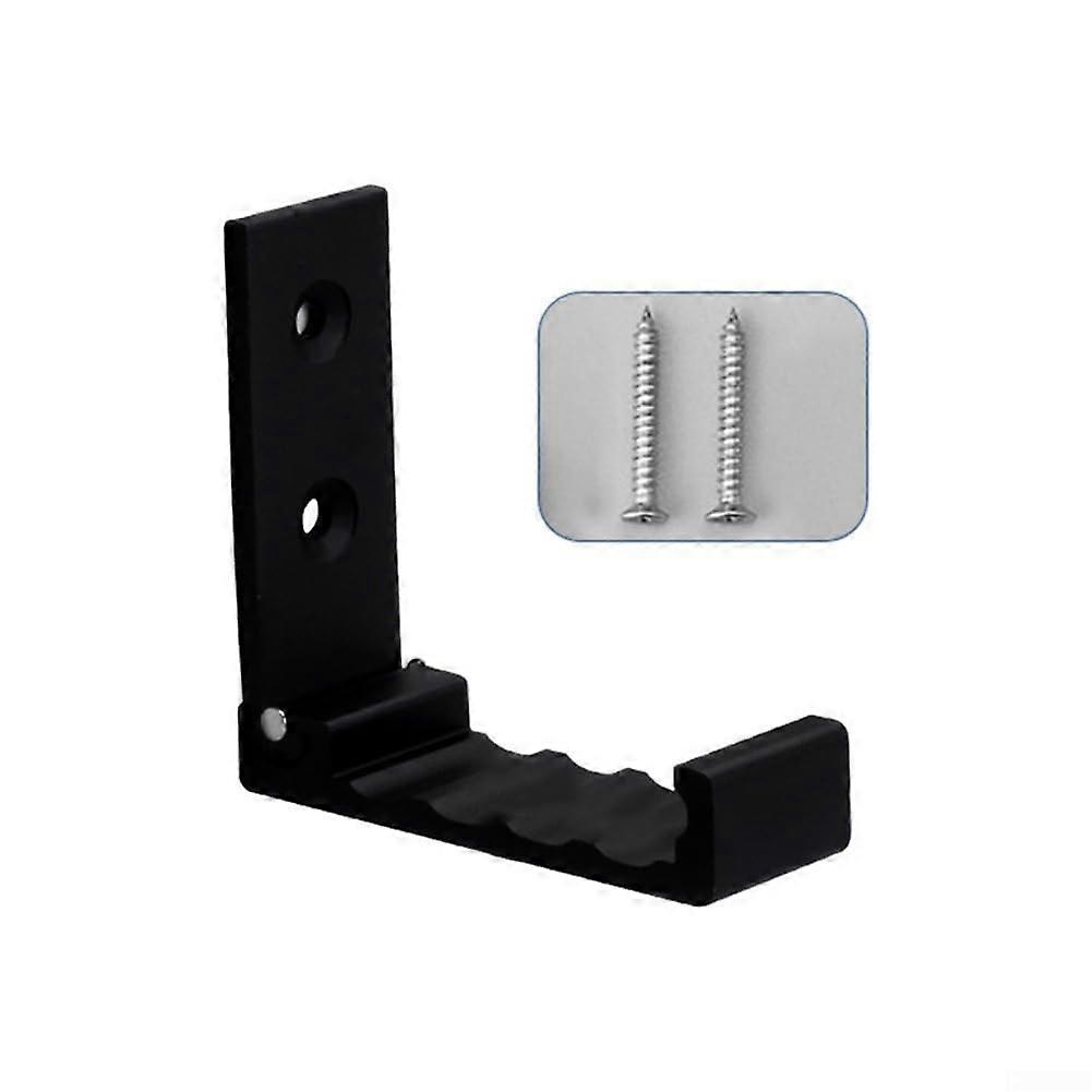 Aluminum Alloy Folding Clothes Hook Invisible WallMount Black
