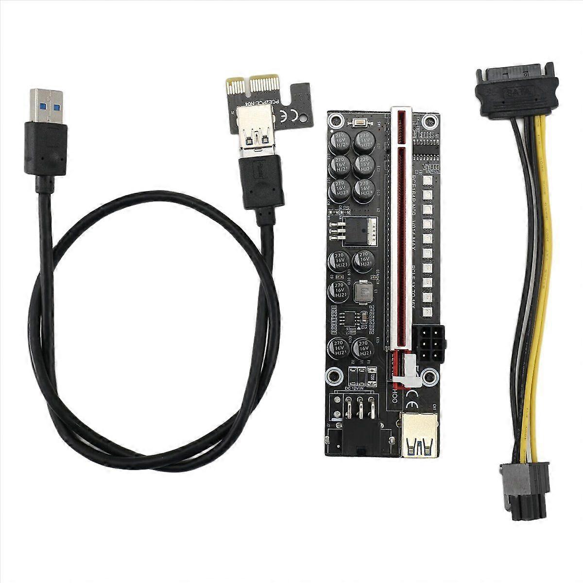 V014-MAX PCI-E Riser Card USB 3.0 Cable PCI Express 1X to 16X Extender PCIe Adapter for GPU BTC Min