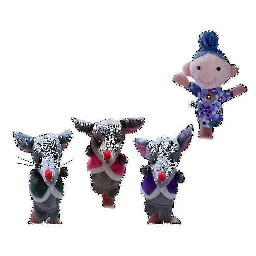 25-26 Set Of 4pcs Finger Puppets - Three Blind Mice