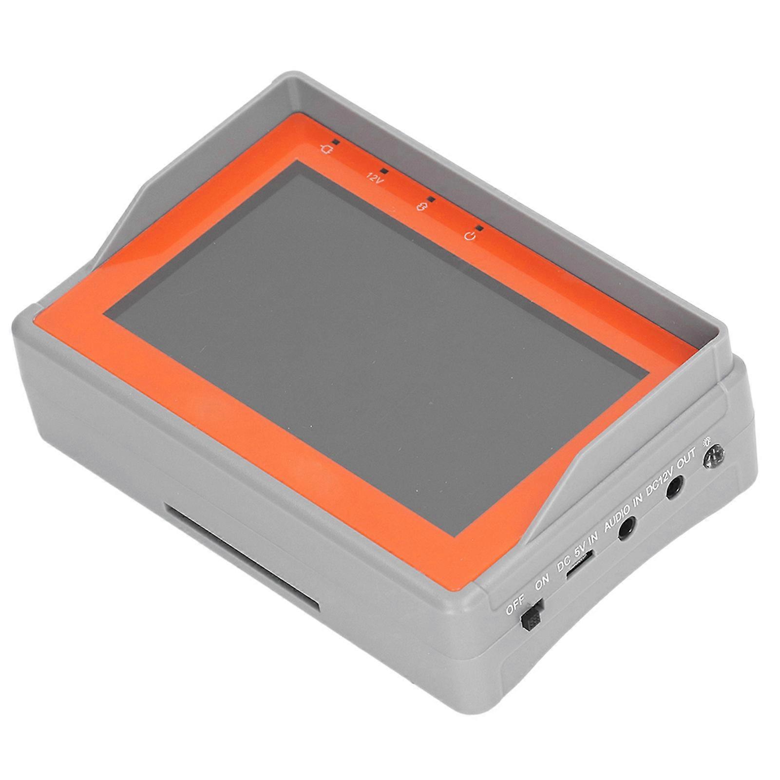 4.3in HD Video Monitor Tester Portable Analog Coaxial AHD Video 2 in 1 CCTV Tester 100‑240V US Plug 