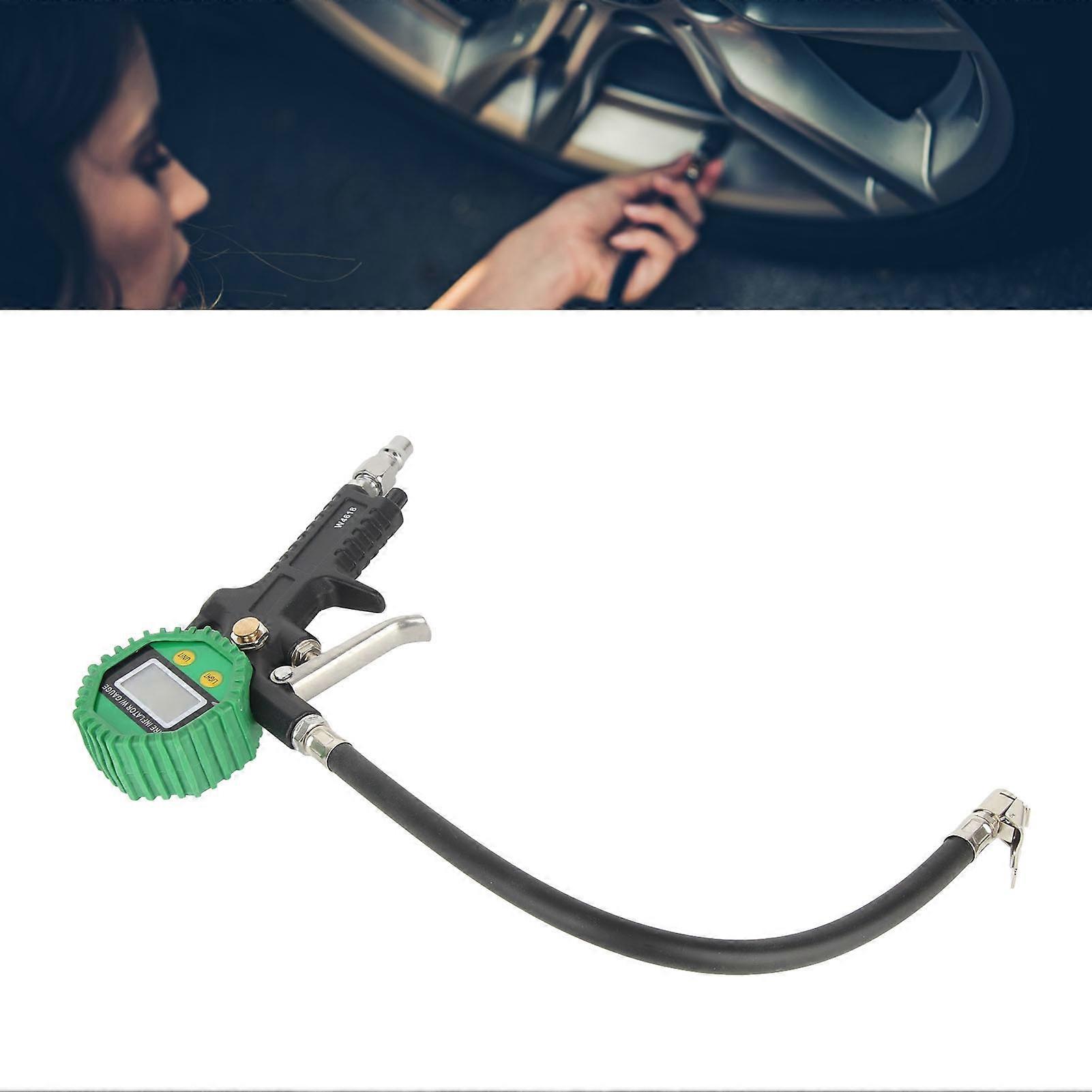 Digital Tire Pressure Gauge Accurate Backlit Portable Tire Gauge with Inflator for SUVs Trucks Bikes 