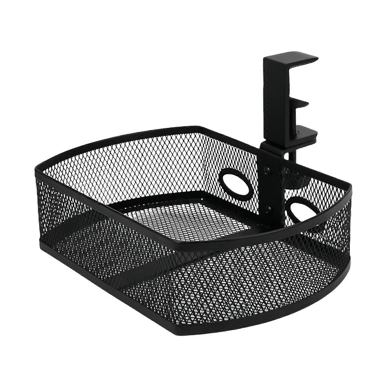 Space Saving Rotating Desk Organizers Metal Construction 360 Degree Swivels Base Effortlessly Installation Without Drilling Holes Multicolor