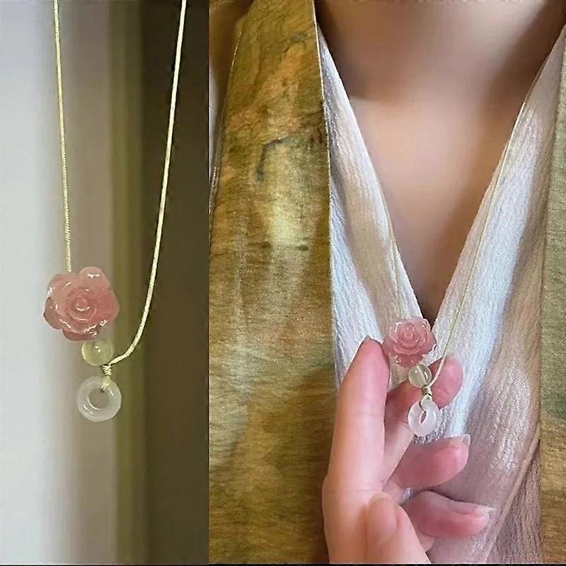 unique New Chinese style beaded butterfly necklace with a new high-end design niche sweater chain, women's summer collarbone chain