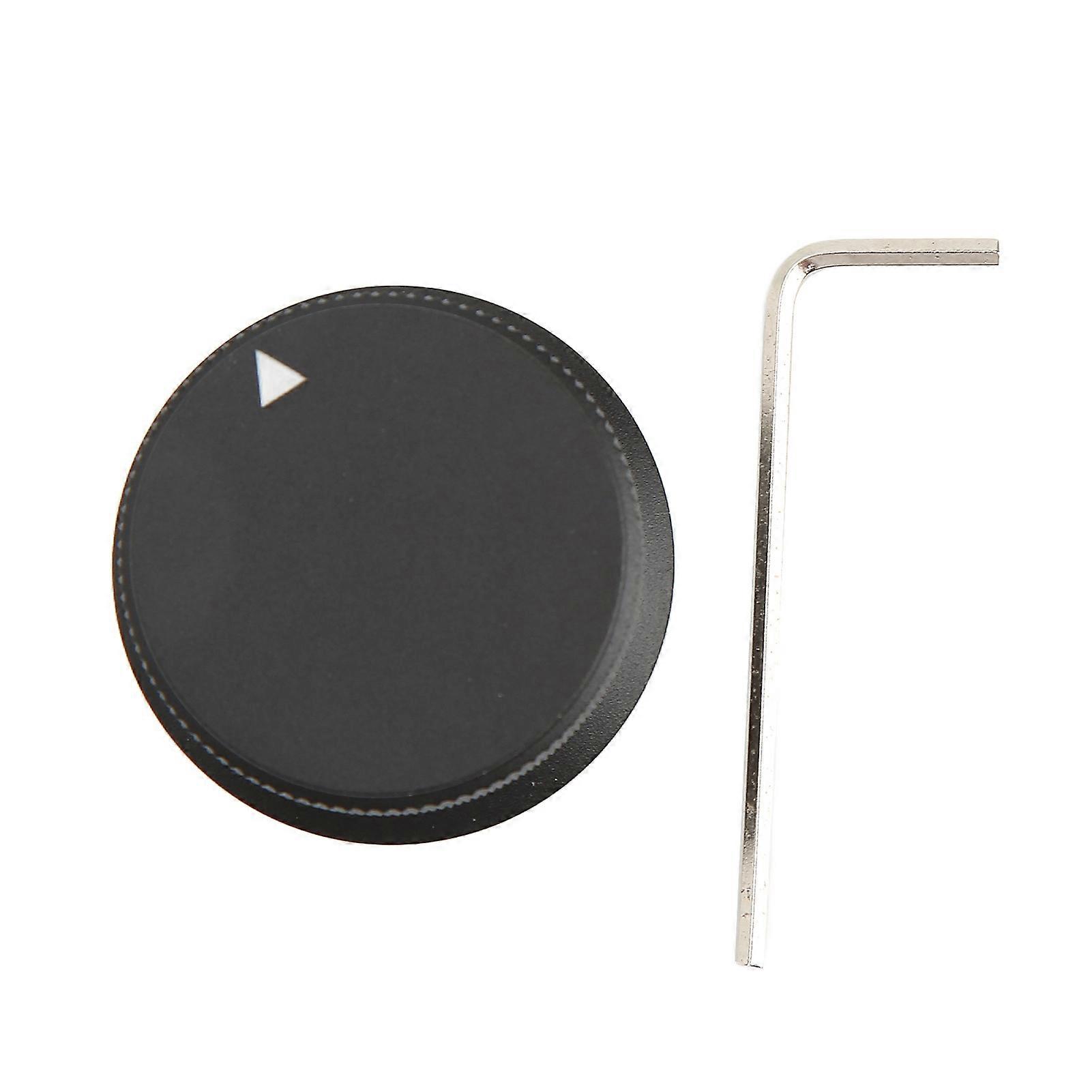 Black Guitar Knob Set with Wrench Hat Appearance Robust Drop Proof Guitar Control Knob Kit