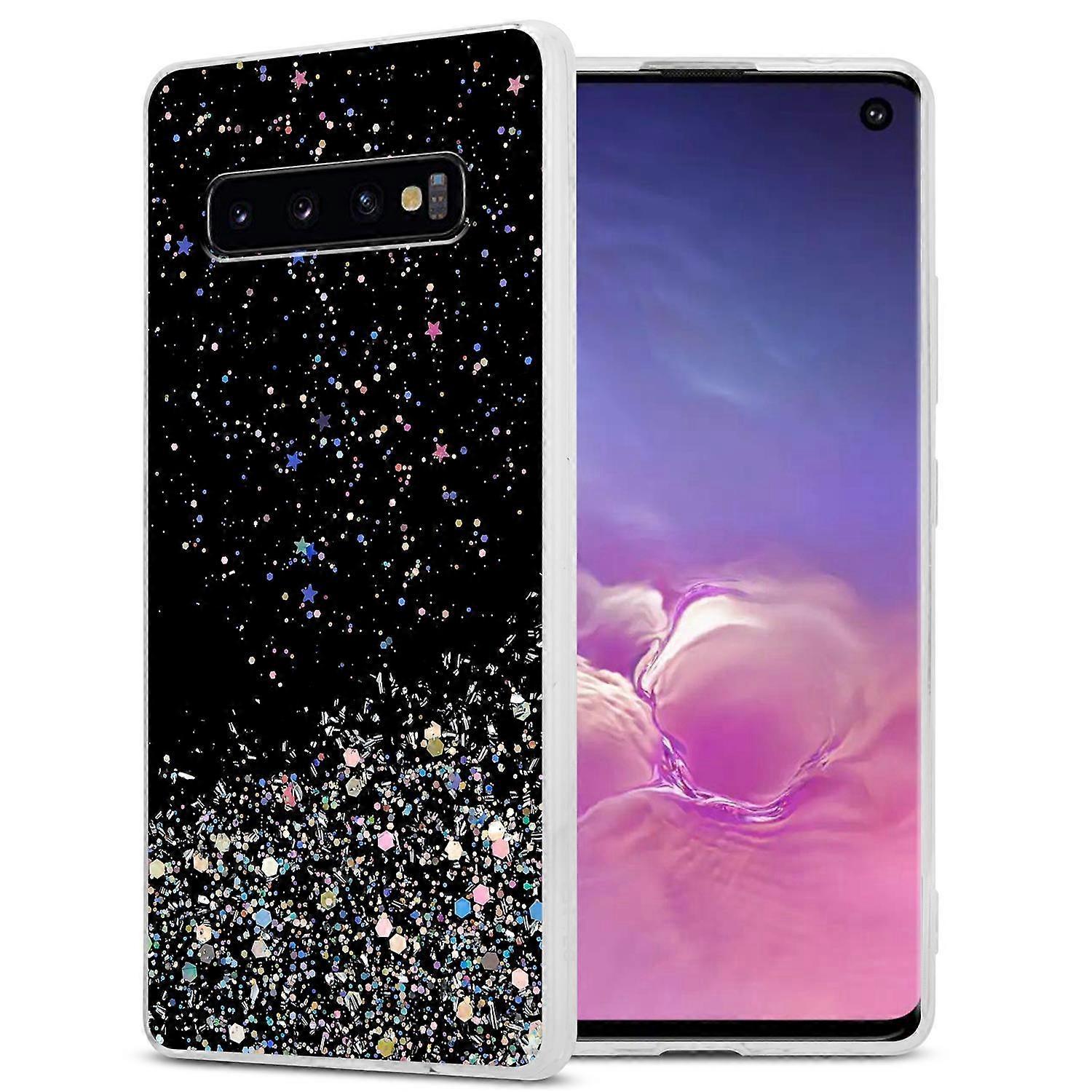 Θήκη Samsung Galaxy S10 PLUS Προστατευτική Θήκη TPU - Διάφανη με Glitter