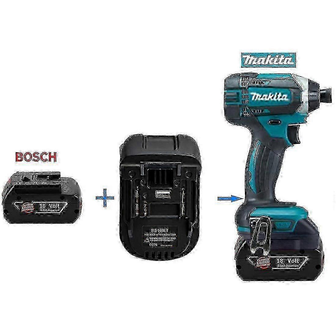 Bosch 18v Lithium Battery Converter Adapter To Makita 18v Bl18 Series Lithium-ion Batteries Power Tool With Usb Port