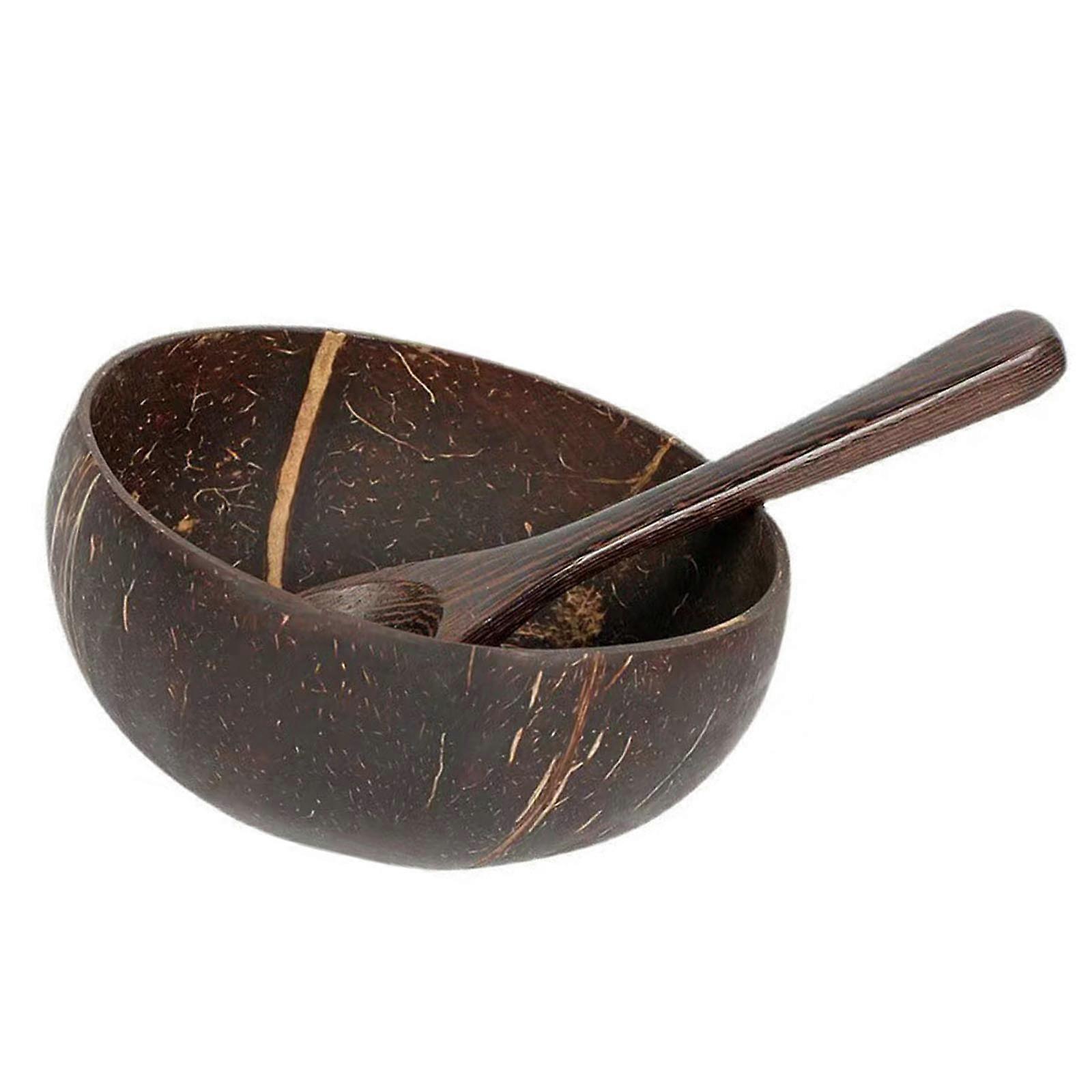 Sustainable Coconuts Bowl Set with Spoon Crafteds for Nature Lover and DIY Food Fan Multicolor