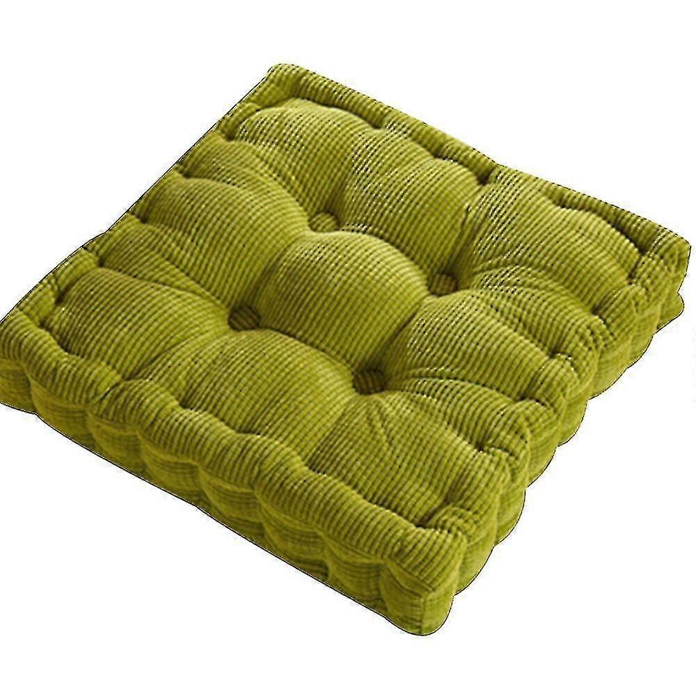 Tufted Padded Square Chair Floor Pillows, Thickened Tatami Solid Color