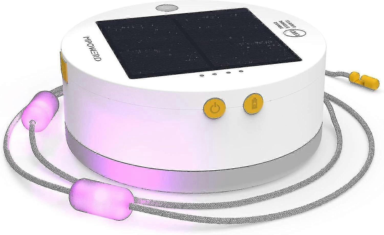 Luci Color Solar String Lights + Phone Charger: Rechargeable via Solar or USB-C, 18 Cord, 100 Lumens LEDs, 7 Color Modes, Up to 15 Hours Lasting