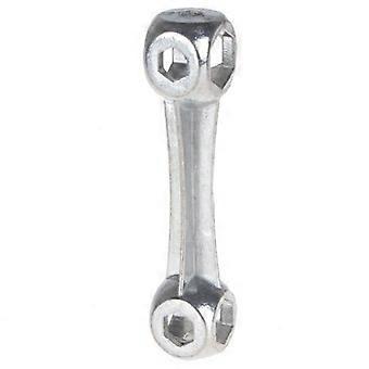 Bicycle mountain bike repair tool Hexagonal bone wrench Repair tool 6-15MM wrench accessories (1PC, silver)