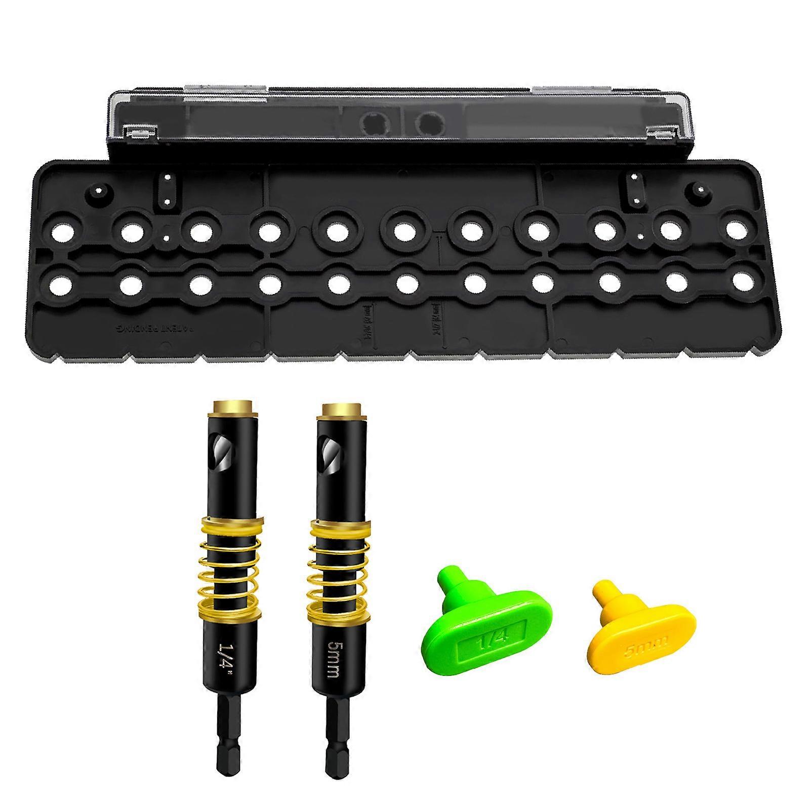 Hinge Installation Guide Tool Includes Auto Alignings Drill Bit and Closed Compartment Organization Multicolor