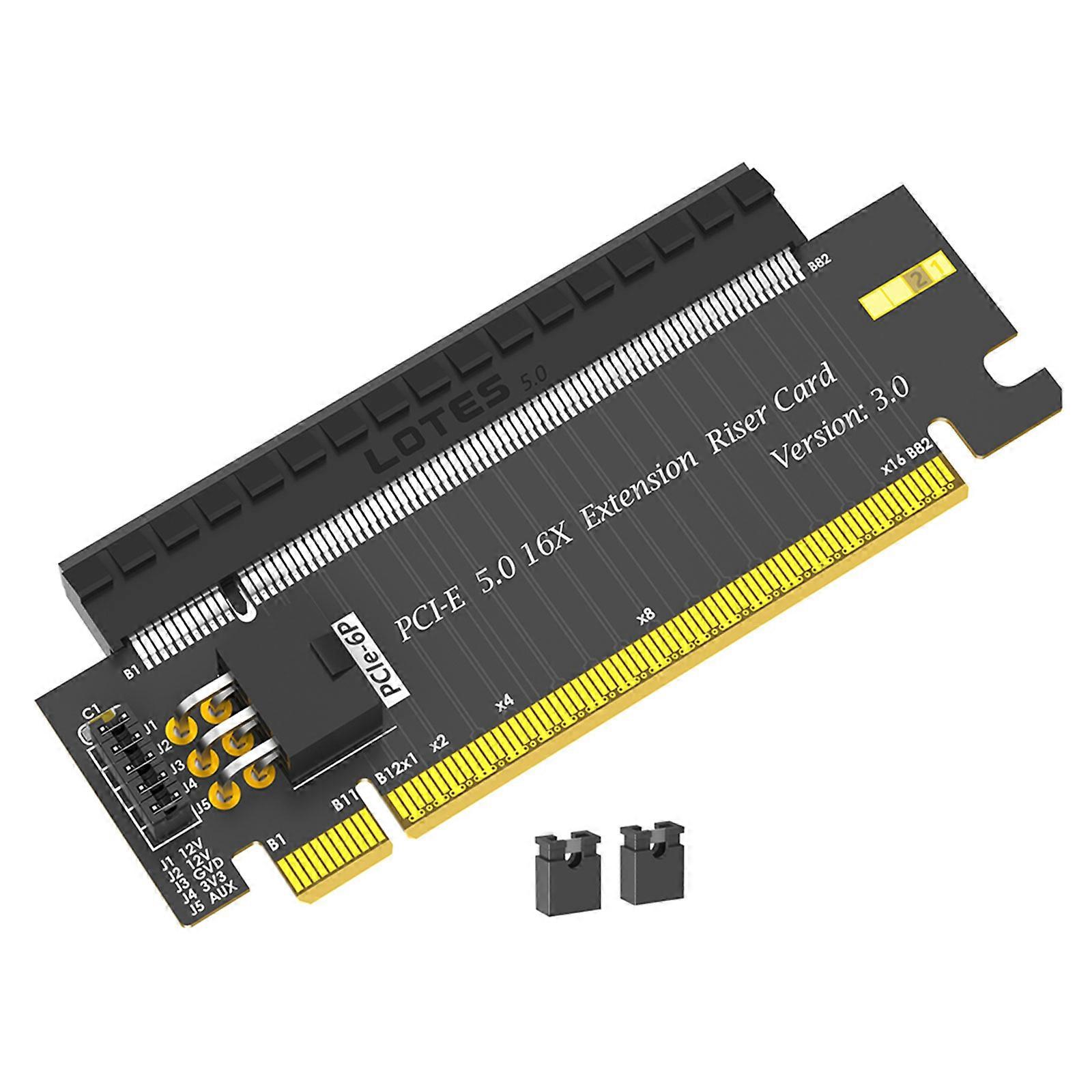High Temperatures Resistant PCIe 5.0 X16 Extension Adapters For 3 Gen4 Gen5 Compatibility And Reverse Current Protections Multicolor