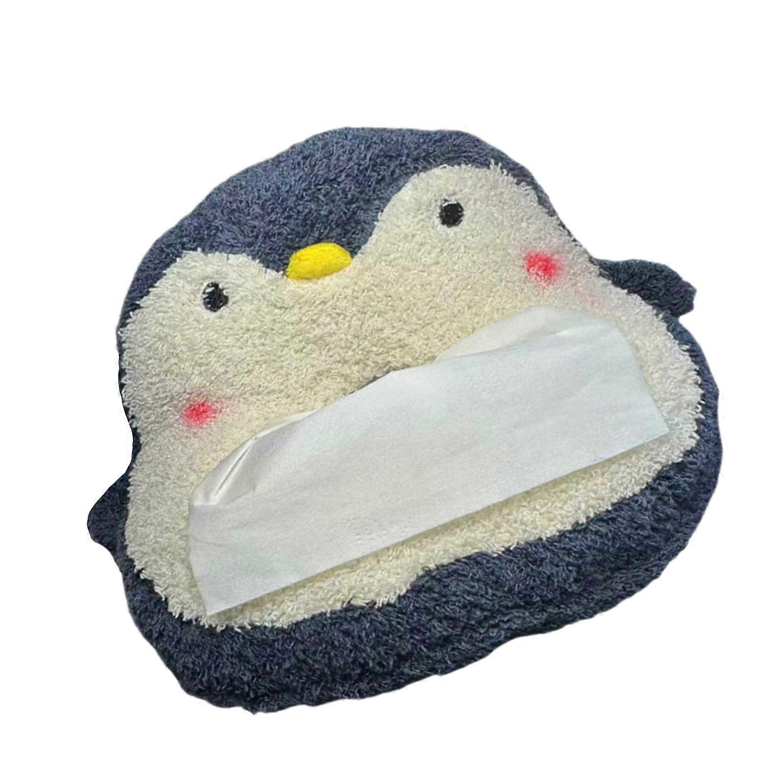 Cartoon Style Soft Car Tissue Box Container Holder With Extra Storage Pockets For Key Phones Vehicle Motorhome Organization Multicolor