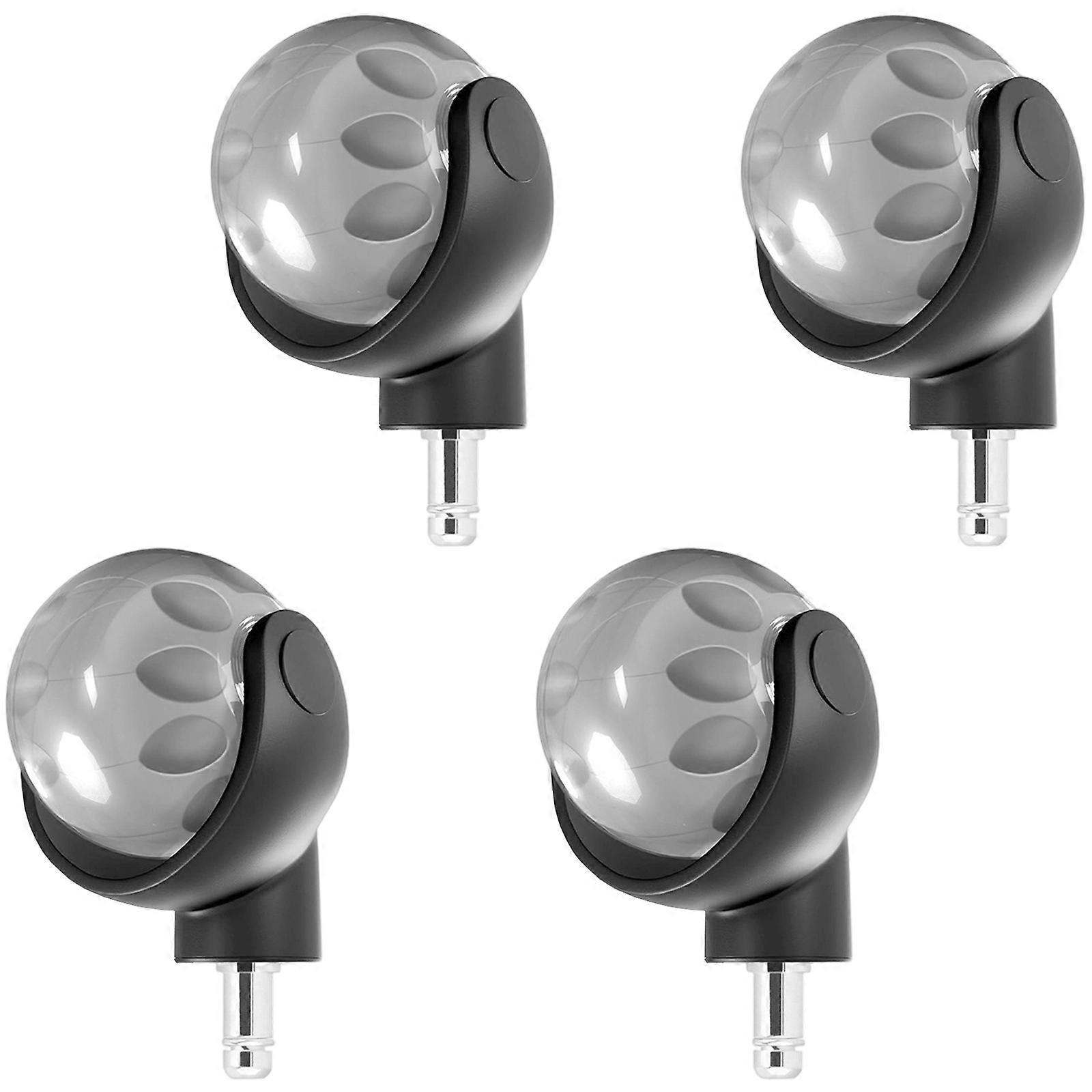 Universals Swivels Caster Wheel Replacement Office Chair Casters Trolley Rollers 360 Degree Swivels Rollers Hardware  Silver