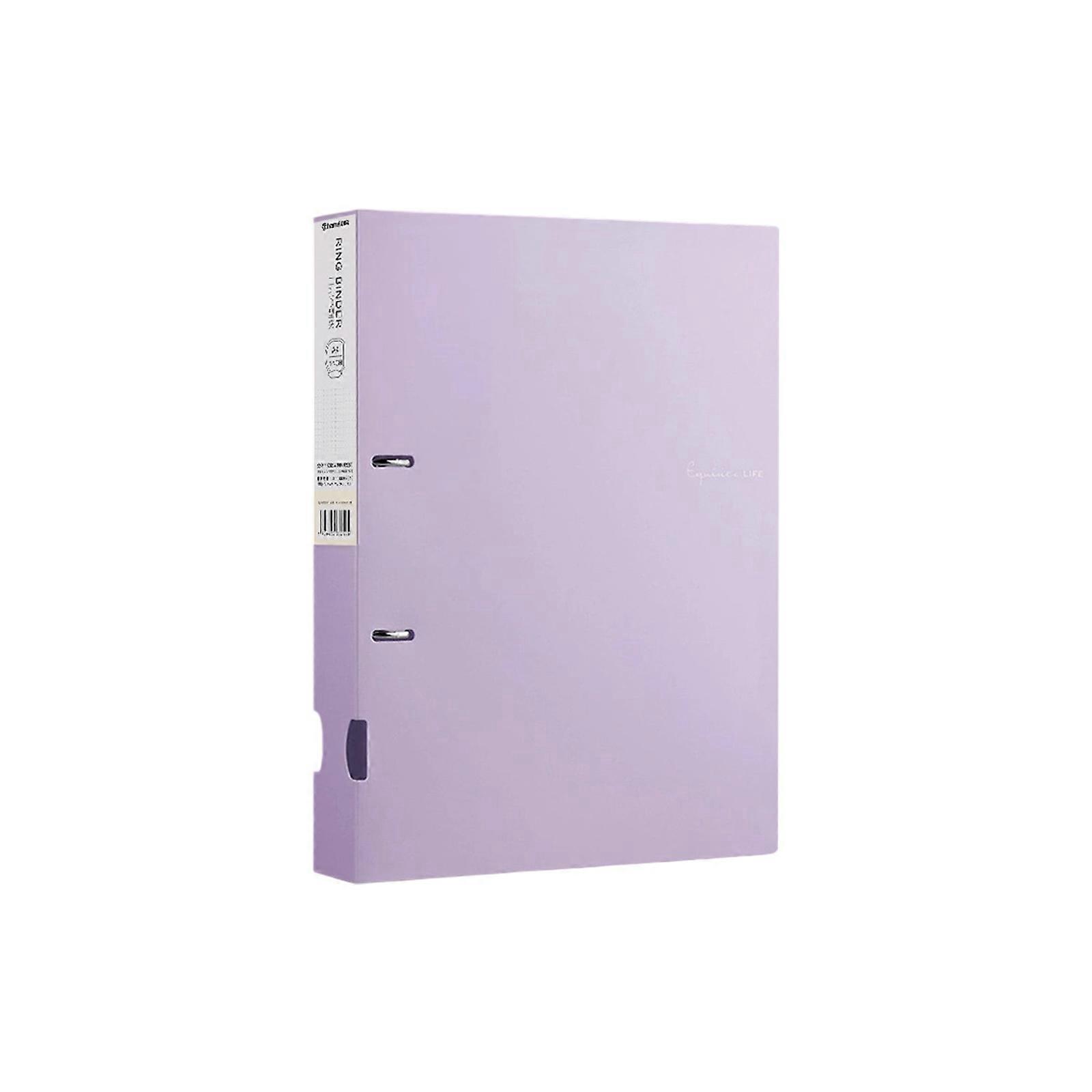 2 Punch Folders With Smooth Ring Mechanism Rapid File Access Organizational Tool For Daily Office Tasks  Purple
