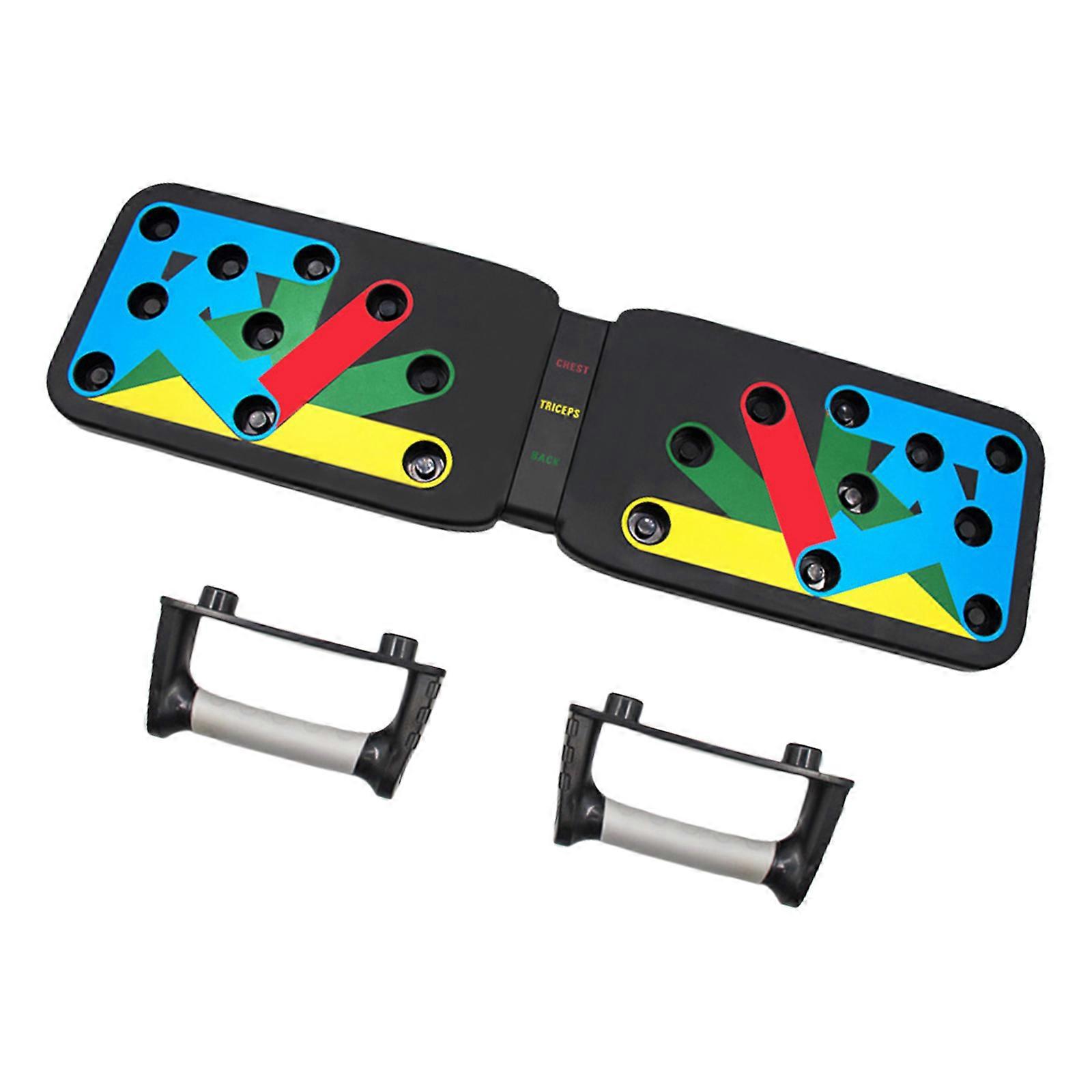 High Strengths Pushes Up Board Portables Exercise Equipment Compacts Fitness Gears for Workouts Ergonomic Handle Multicolor