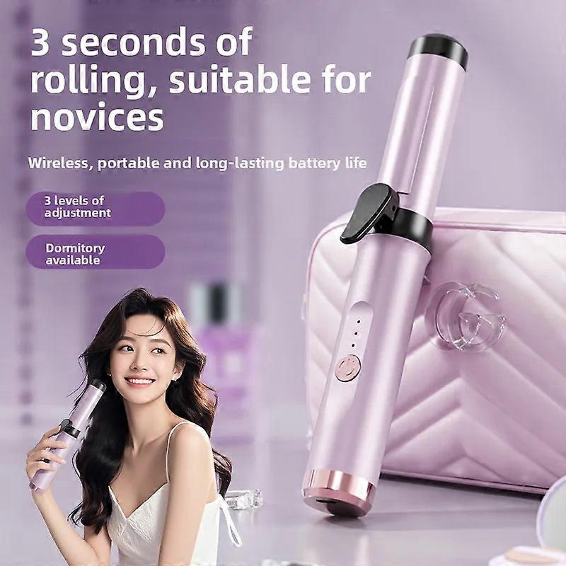 Mini Portable Korean Style Large Curl Wireless Charging Curling Iron Wave Maker Hair Styling Tool Compact Size for Travel Use