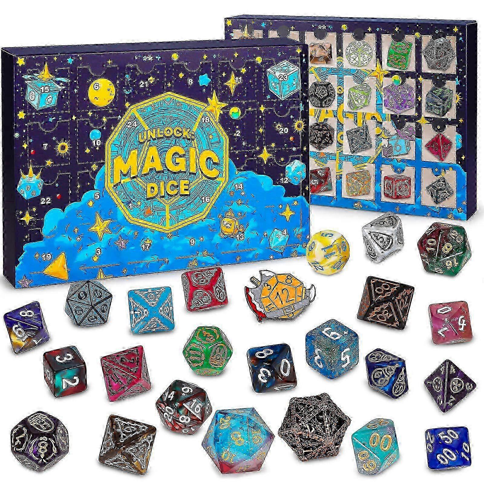 D&D Dice Advent Calendar 2025 Christmas 24 Days Countdown Blind Box Xmas Gift