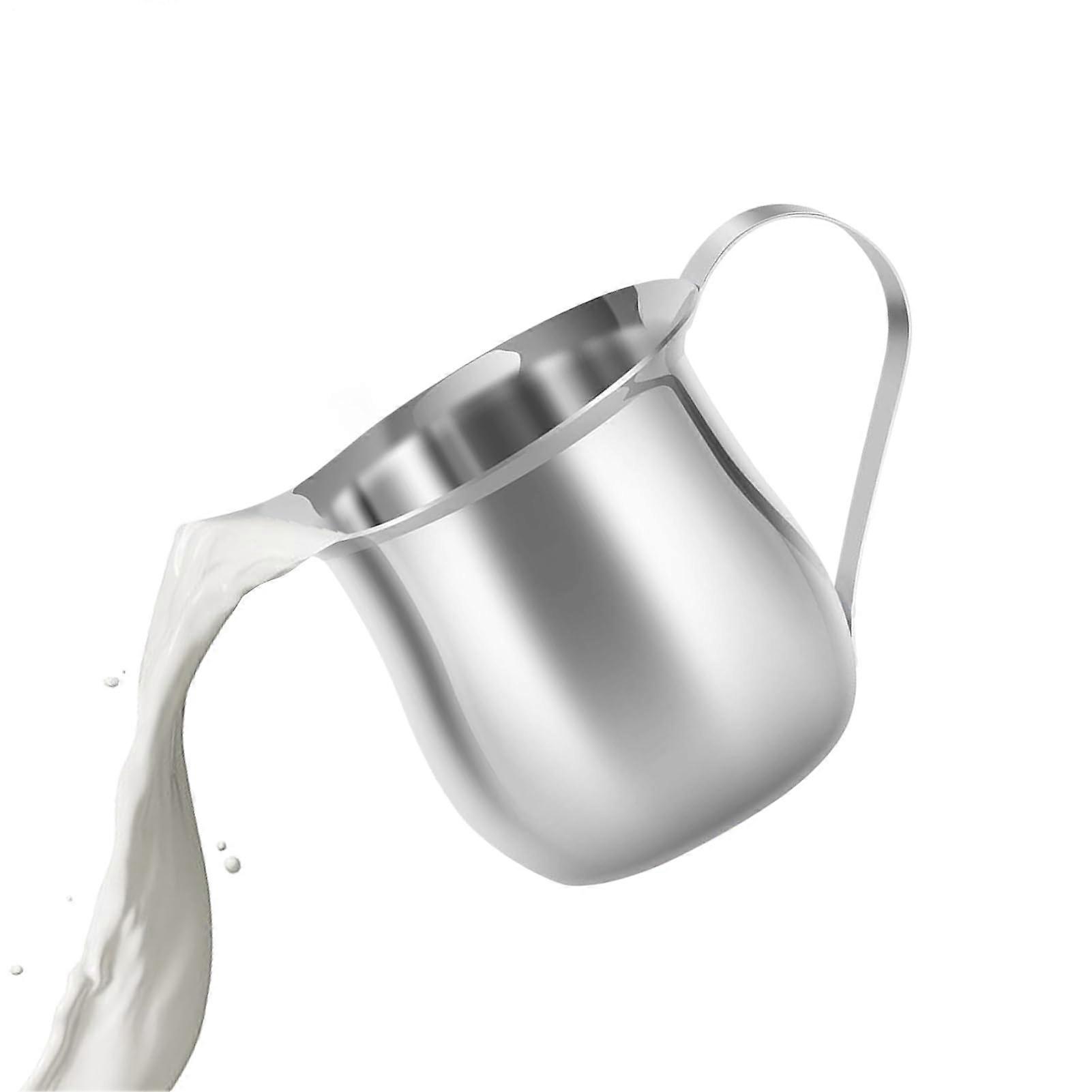 Milk Frother Pitcher with Spout for Latte Art, Cappuccino Steaming, Coffee Bar and Kitchen Use
