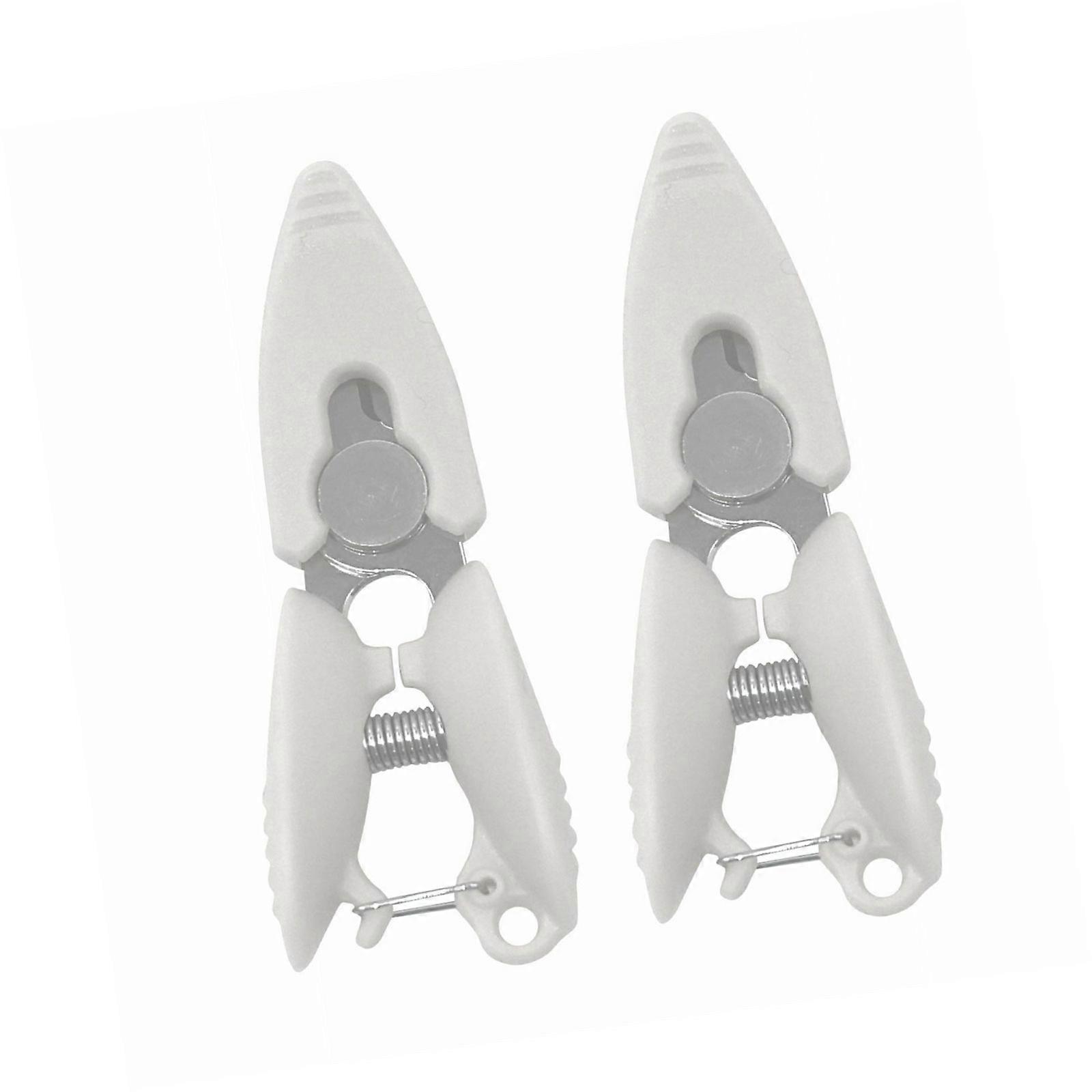 2 Pcs Small Scissors Pocket Scissors Sewing Scissors with Protective Cover Crosses Stitching Trimmer  White