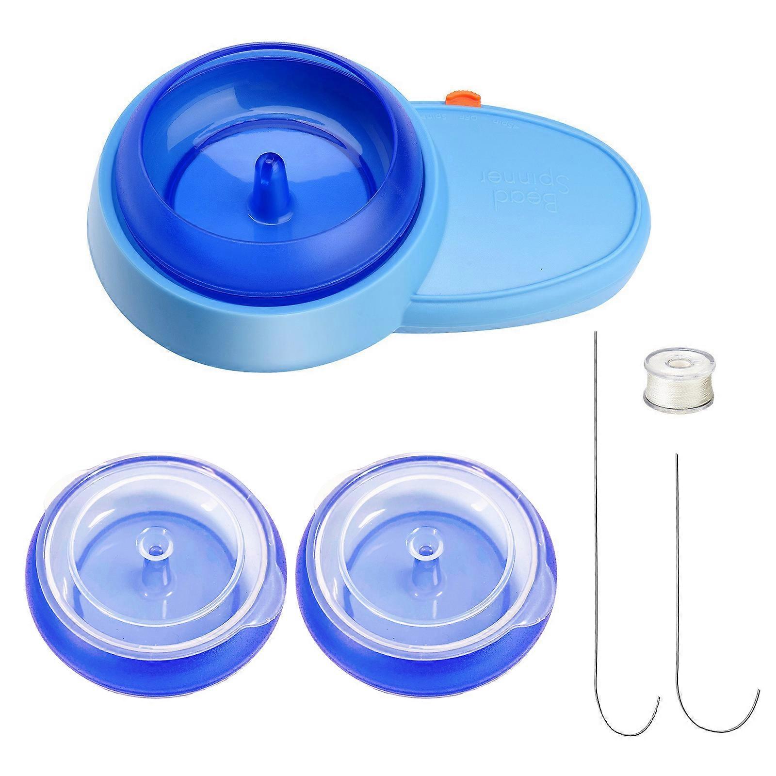 Electric Bead Spinner Set with Bowl Needle Auto Bead Spinner Fast Beading Clay Bead Spinner Machine for DIY Bracelet Multicolor