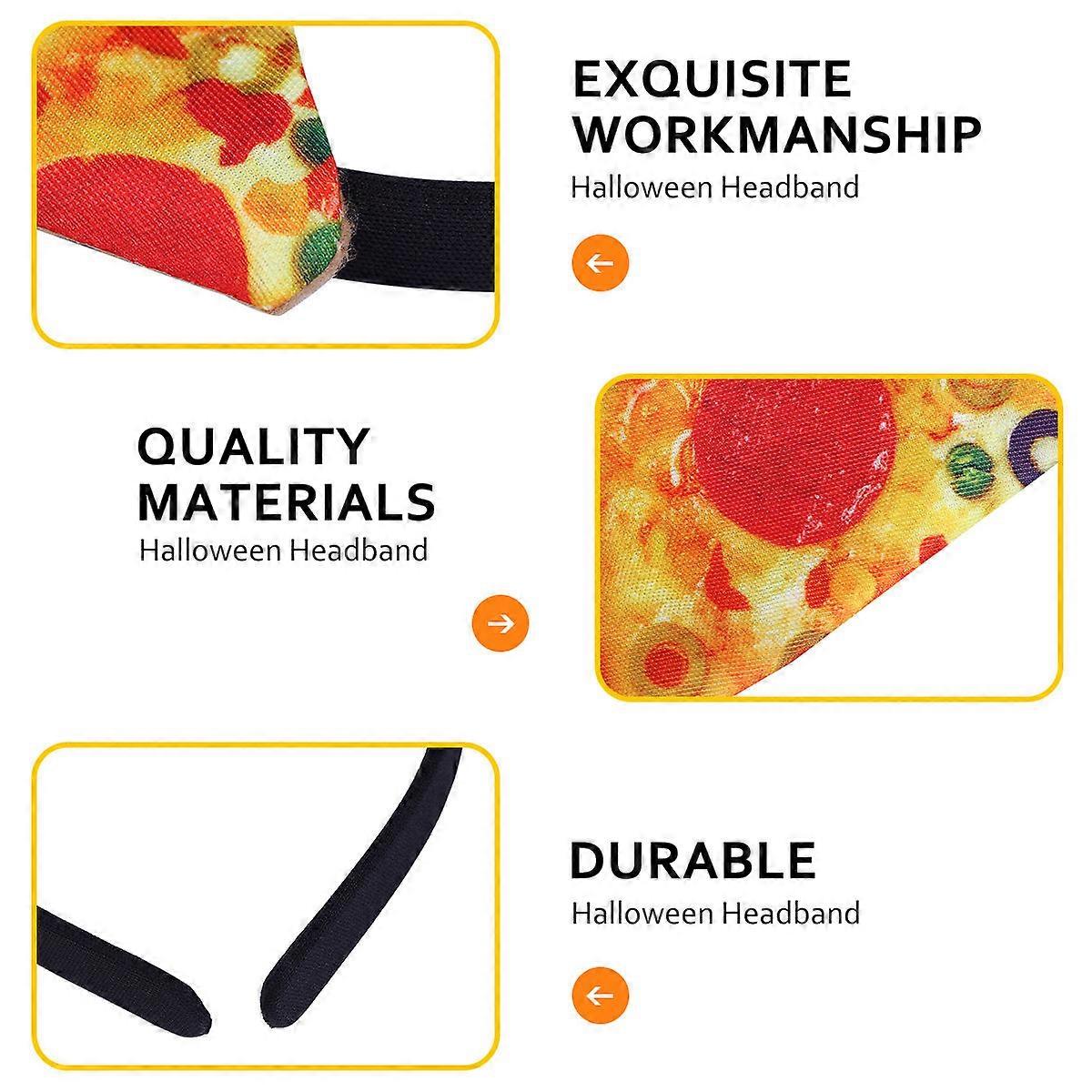 万圣节角色扮演服装发带发带装饰有趣的披萨形状头发