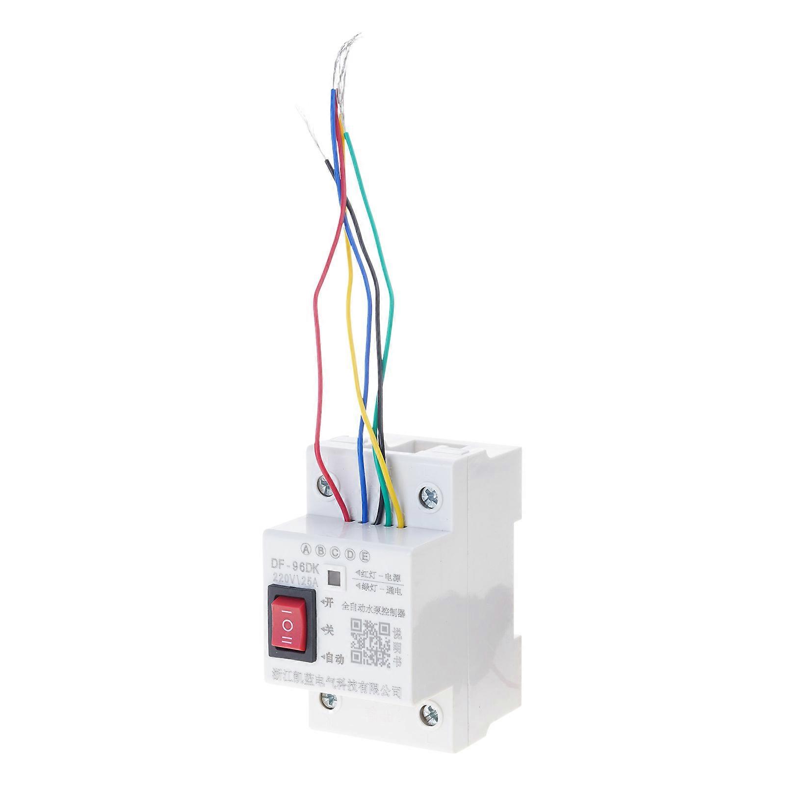 DF-96ED Automatic Water Level Controller 10A 220V  Height Detection Sensor Cistern Pump Switch With 3 Probes  White