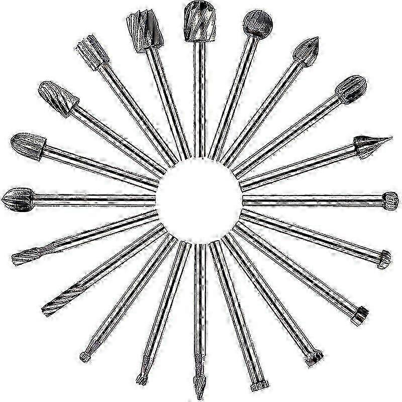 Rotary Burrs - 20pcs Hss Milling Cutter Bits Woodworking Router Bits With 3mm