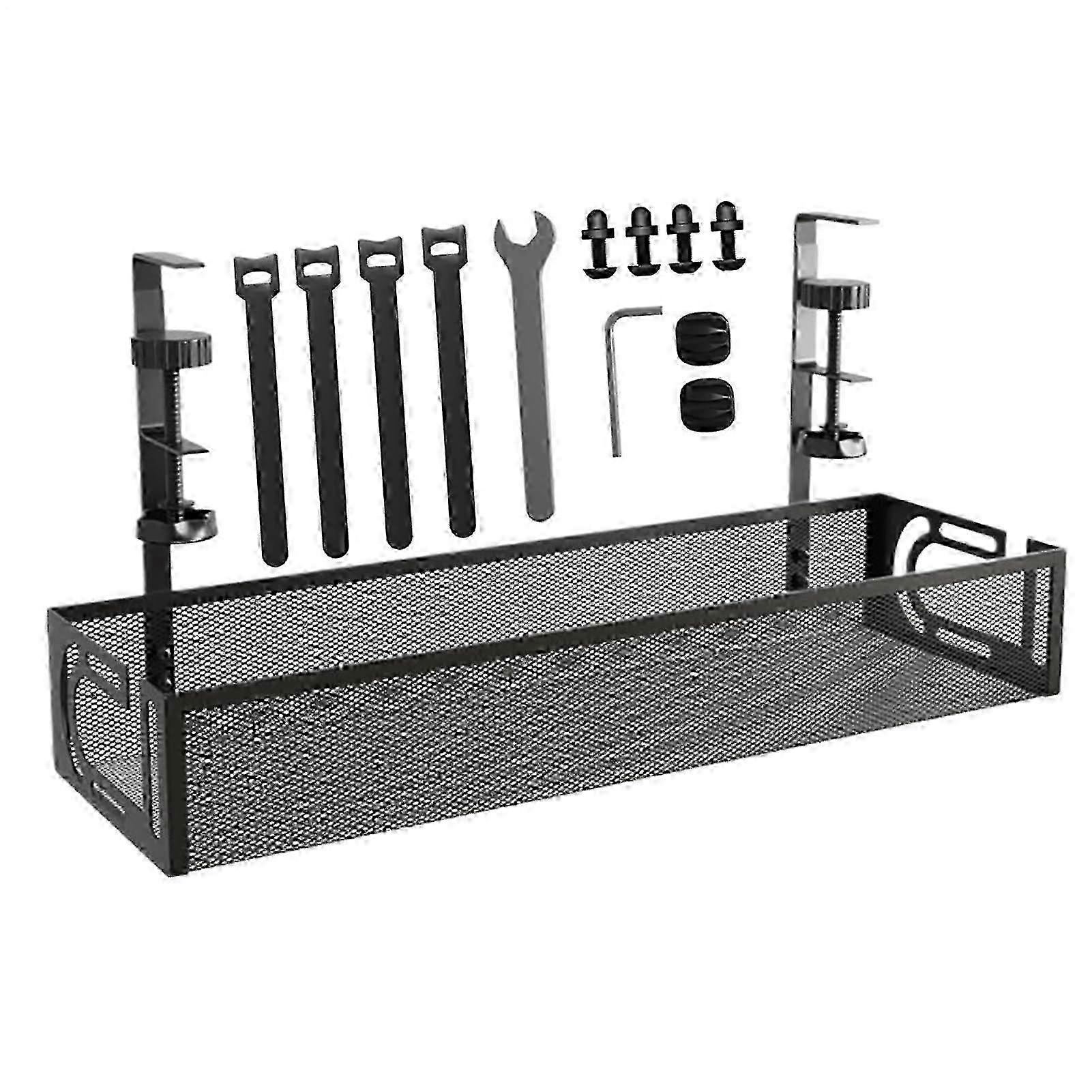 m Kordanizer Under Desk Wire Management, Cable Storage, Under Table Rack, Black