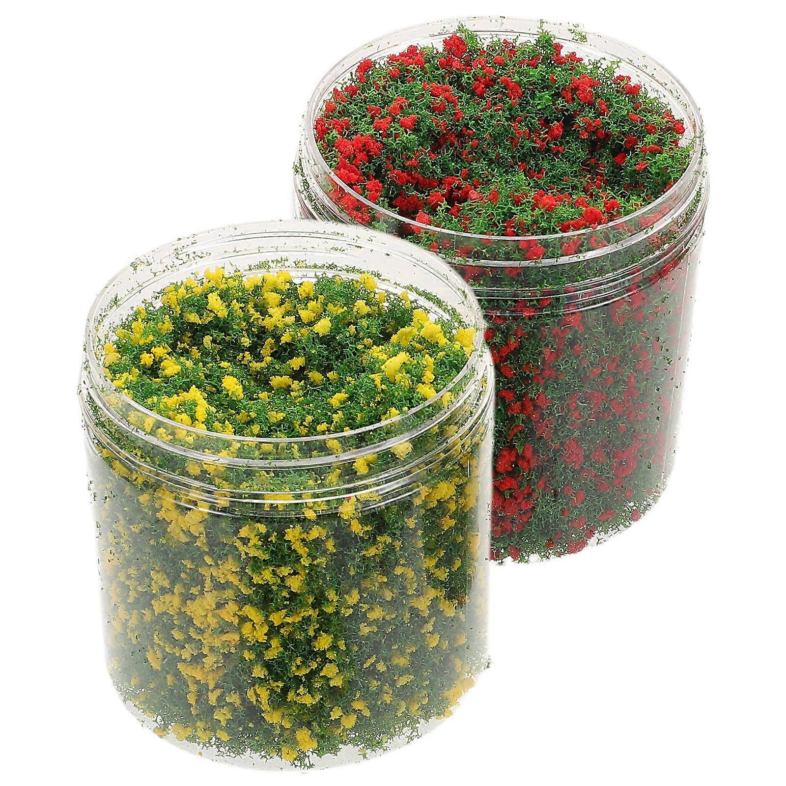 Sand Table Modeling Material DIY Miniature Grass for Model Making 2Pcs Set